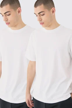 2 Pack Basic T-shirt | BoohooMAN UK