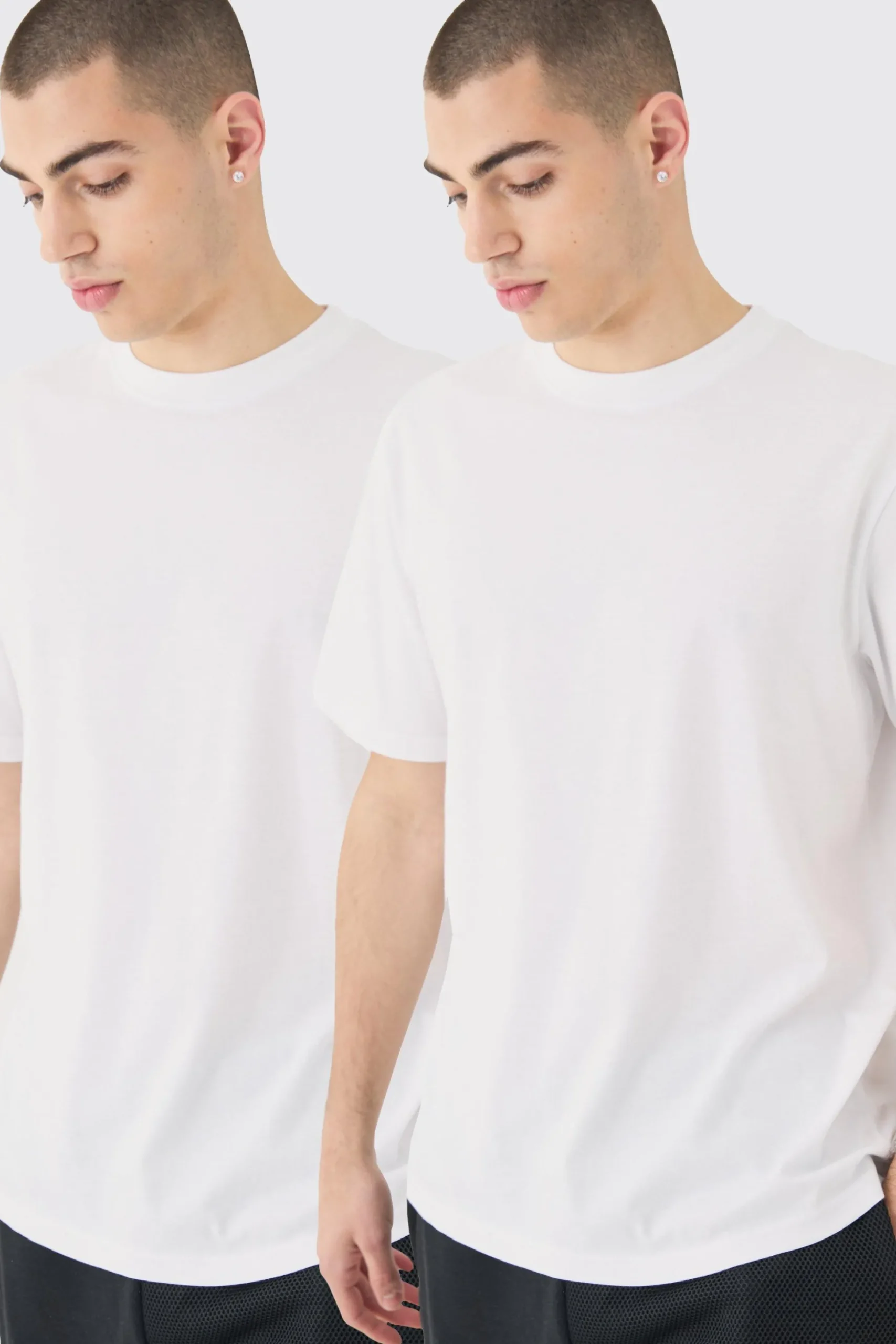 2 Pack Basic T-shirt | BoohooMAN UK