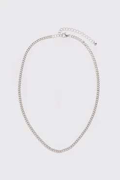 3 Pack Chain Necklace In Silver | BoohooMAN UK