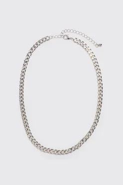 3 Pack Chain Necklace In Silver | BoohooMAN UK