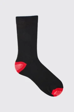5 Pack Contrast Socks | BoohooMAN UK