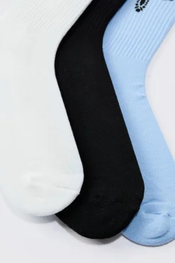 3 Pack Cross Graphic Ribbed Socks | BoohooMAN UK
