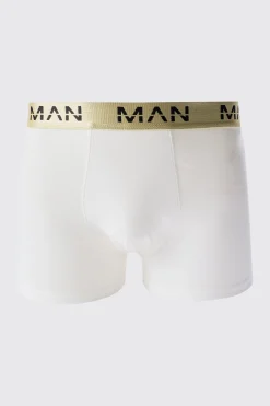 5 Pack Gold Man Dash Boxers In White | BoohooMAN UK