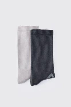 2 Pack Graffiti Ribbed Socks | BoohooMAN UK