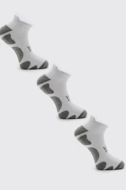 3 Pack Man Active Cushioned Trainer Socks | BoohooMAN UK