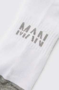 3 Pack Man Active Cushioned Trainer Socks | BoohooMAN UK