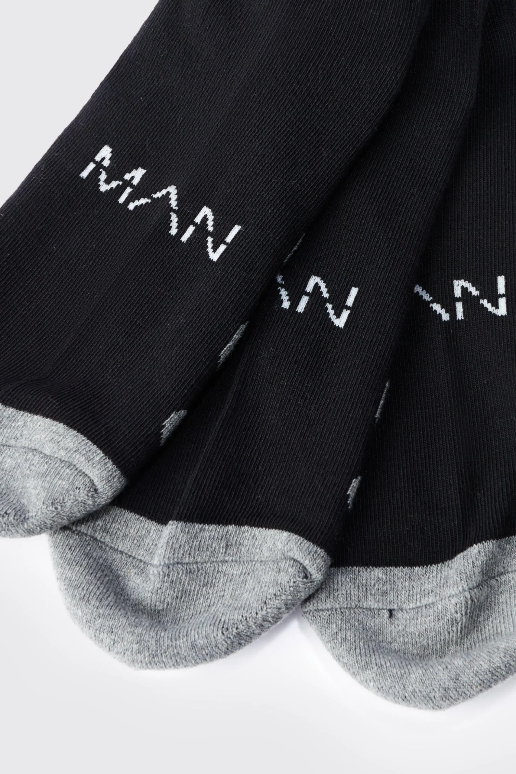 3 Pack Man Active Gym Cushioned Trainer Sock | BoohooMAN UK