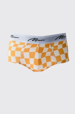 2 Pack Man Check Briefs | BoohooMAN UK