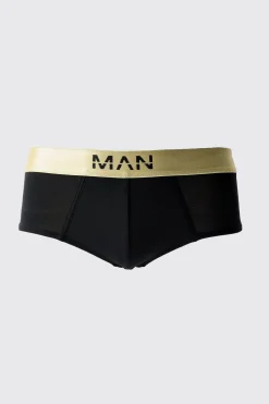 3 Pack Man Dash Gold Waistband Briefs | BoohooMAN UK