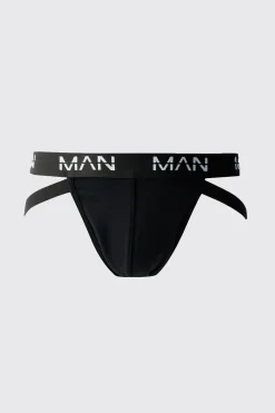 5 Pack Man Dash Jock Strap In Black | BoohooMAN UK