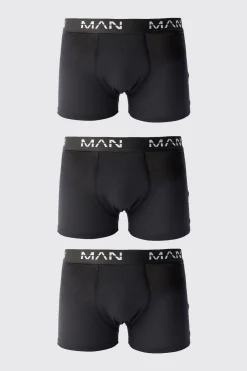 3 Pack Man Dash Mid Length Trunks | BoohooMAN UK
