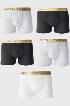 5 Pack Man Gold Waistband Boxers | BoohooMAN UK