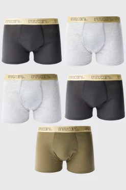 5 Pack Man Gold Waistband Boxers | BoohooMAN UK