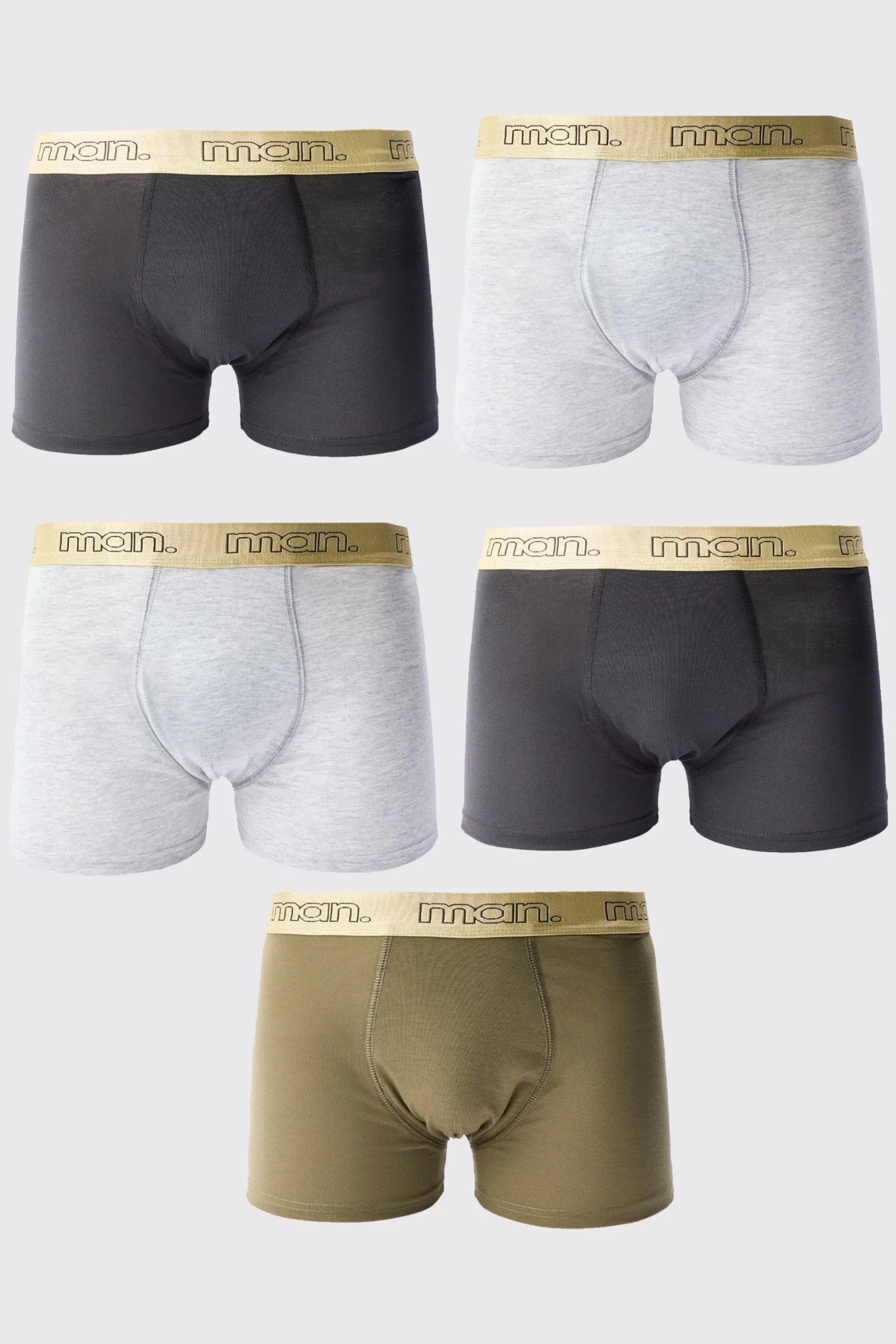 5 Pack Man Gold Waistband Boxers | BoohooMAN UK