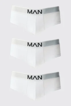 3 Pack Man Logo Briefs | BoohooMAN UK