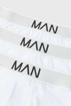 3 Pack Man Logo Briefs | BoohooMAN UK