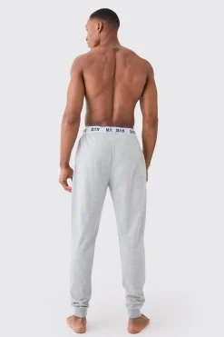 2 Pack Man Lounge Cuffed Jogger | BoohooMAN UK