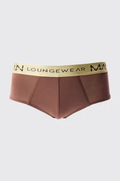 5 Pack Man Lounge Gold Waistband Briefs | BoohooMAN UK