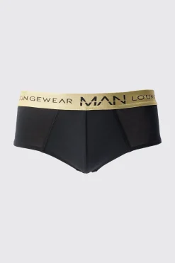 5 Pack Man Lounge Gold Waistband Briefs | BoohooMAN UK
