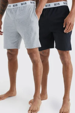 2 Pack Man Loungewear Shorts | BoohooMAN UK