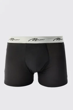 3 Pack Man Signature Check Printed Boxers | BoohooMAN UK
