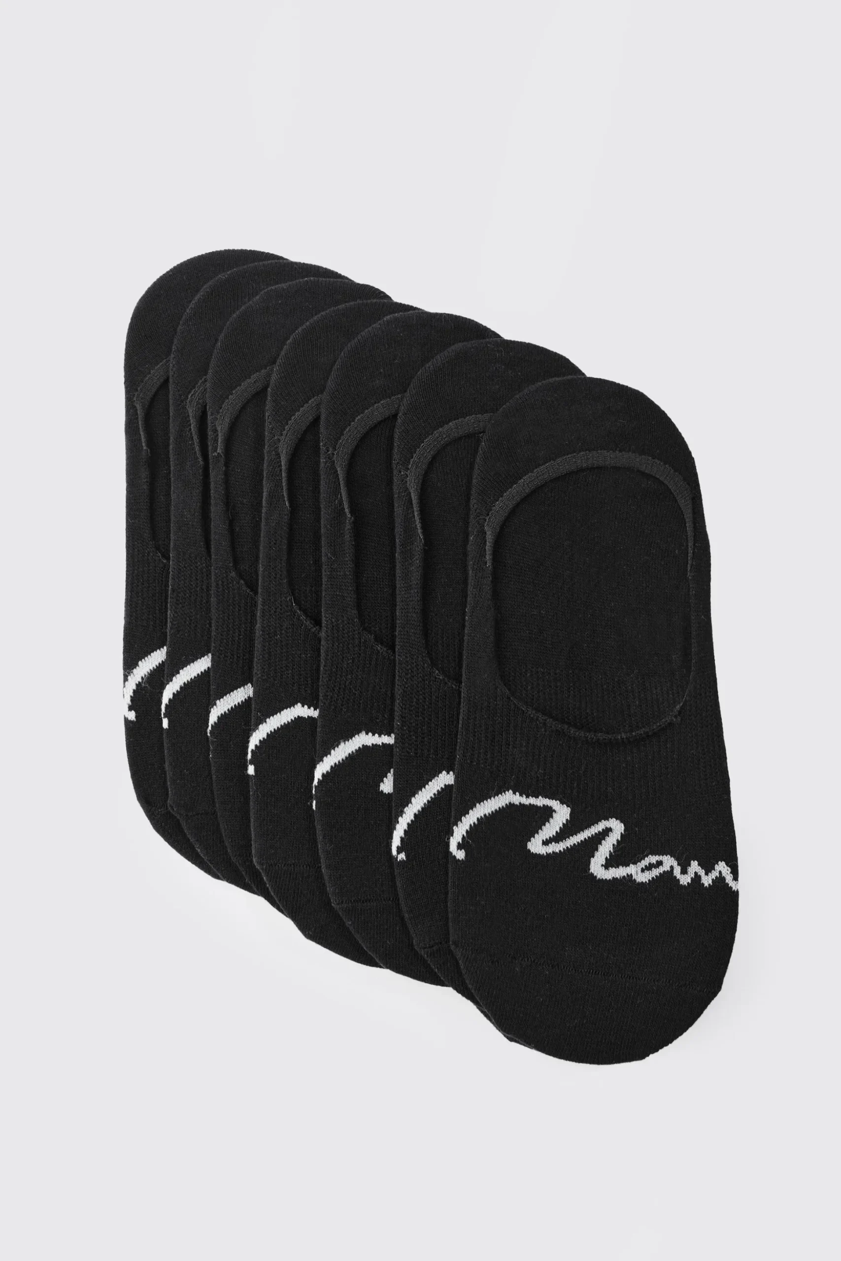 7 Pack Man Signature Invisible Socks | BoohooMAN UK