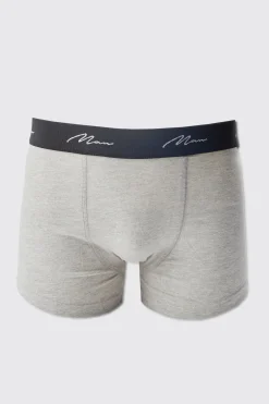 3 Pack Man Signature Mixed Colour Trunks | BoohooMAN UK