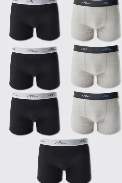 7 Pack Man Signature Mixed Colour Trunks | BoohooMAN UK