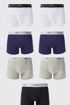 7 Pack Man Signature Mixed Colour Trunks | BoohooMAN UK