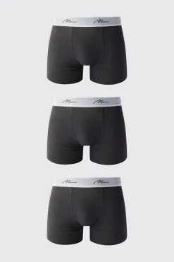 3 Pack Man Signature Trunks | BoohooMAN UK