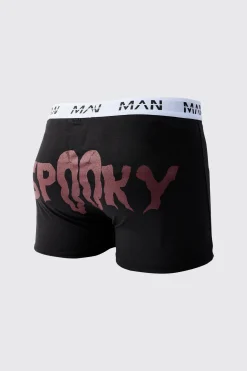 2 Pack Man Spooky Printed Boxers | BoohooMAN UK