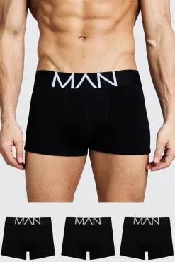3 Pack MAN Trunks | BoohooMAN UK