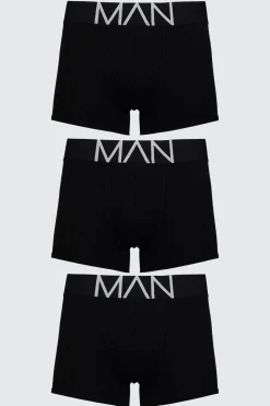 3 Pack MAN Trunks | BoohooMAN UK
