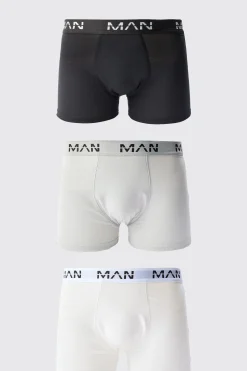 3 Pack Mixed Colour Man Trunks | BoohooMAN UK