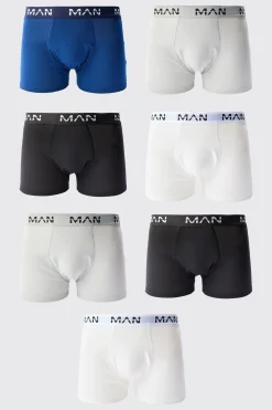7 Pack Mixed Colour Man Trunks | BoohooMAN UK