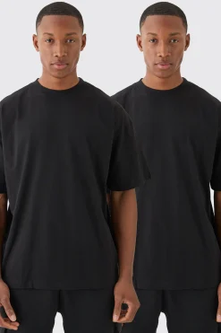 2 Pack Oversized T-shirt | BoohooMAN UK