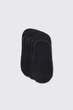 5 Pack Plain Invisible Socks | BoohooMAN UK