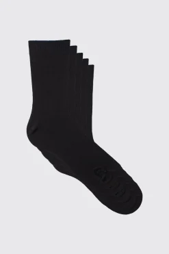 5 Pack Plain Socks | BoohooMAN UK