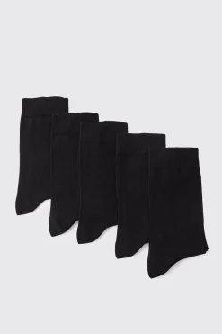 5 Pack Plain Socks | BoohooMAN UK