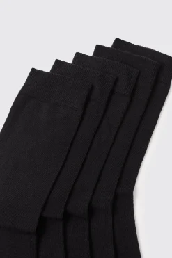 5 Pack Plain Socks | BoohooMAN UK
