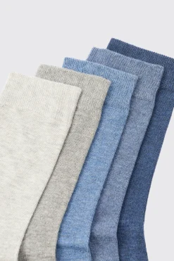 5 Pack Plain Socks | BoohooMAN UK