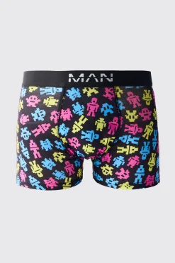 3 Pack Retro Game Print Boxers | BoohooMAN UK