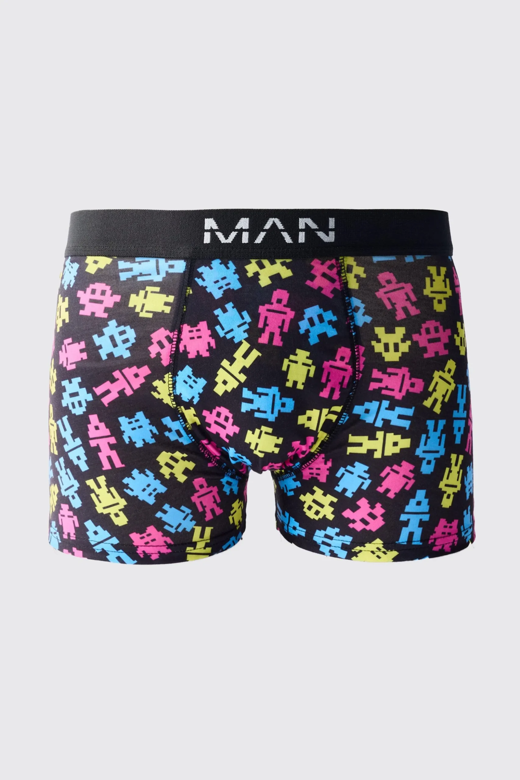 3 Pack Retro Game Print Boxers | BoohooMAN UK