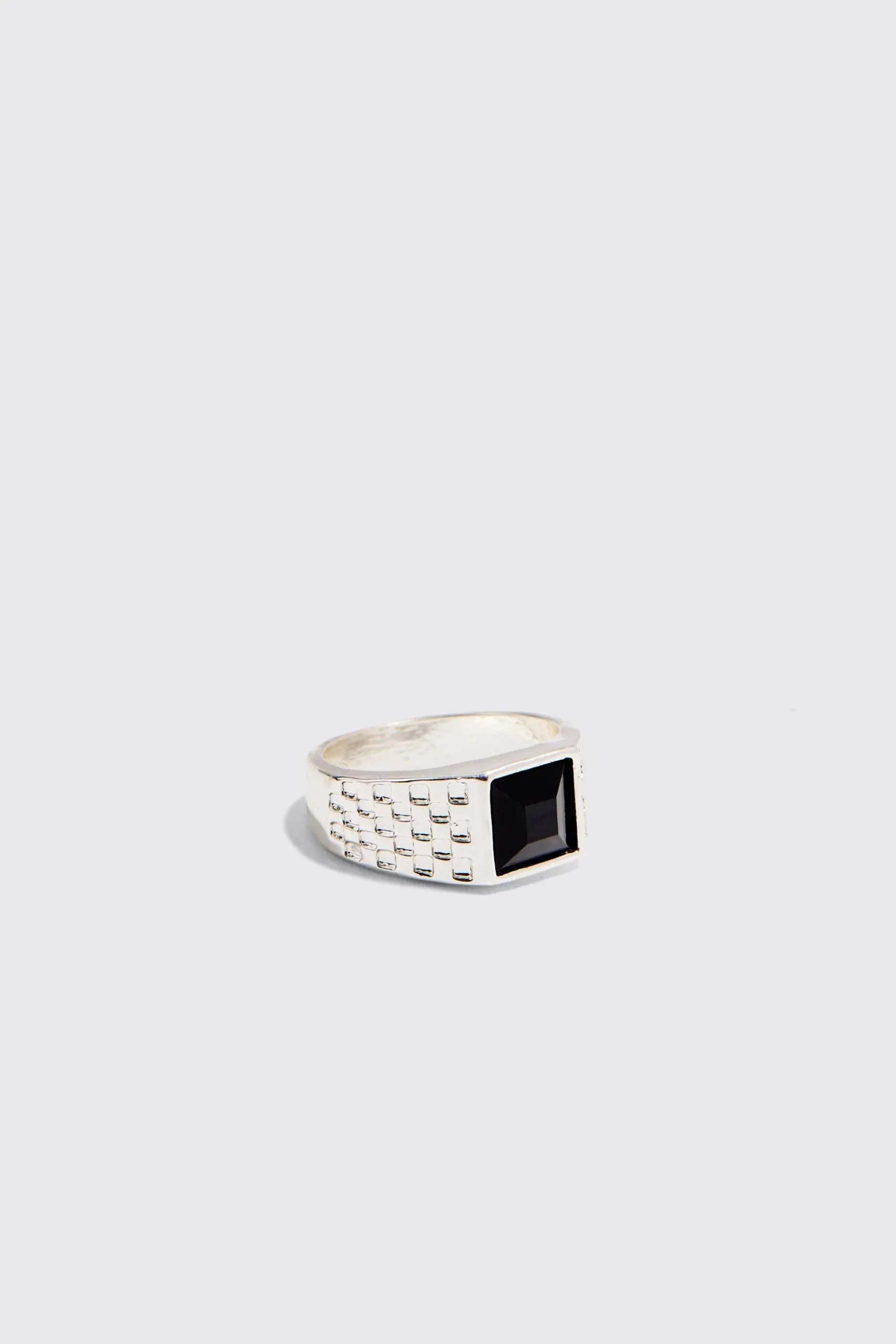 3 Pack Signet Rings In Silver | BoohooMAN UK