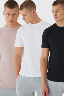 3 Pack Slim Fit T-shirt | BoohooMAN UK