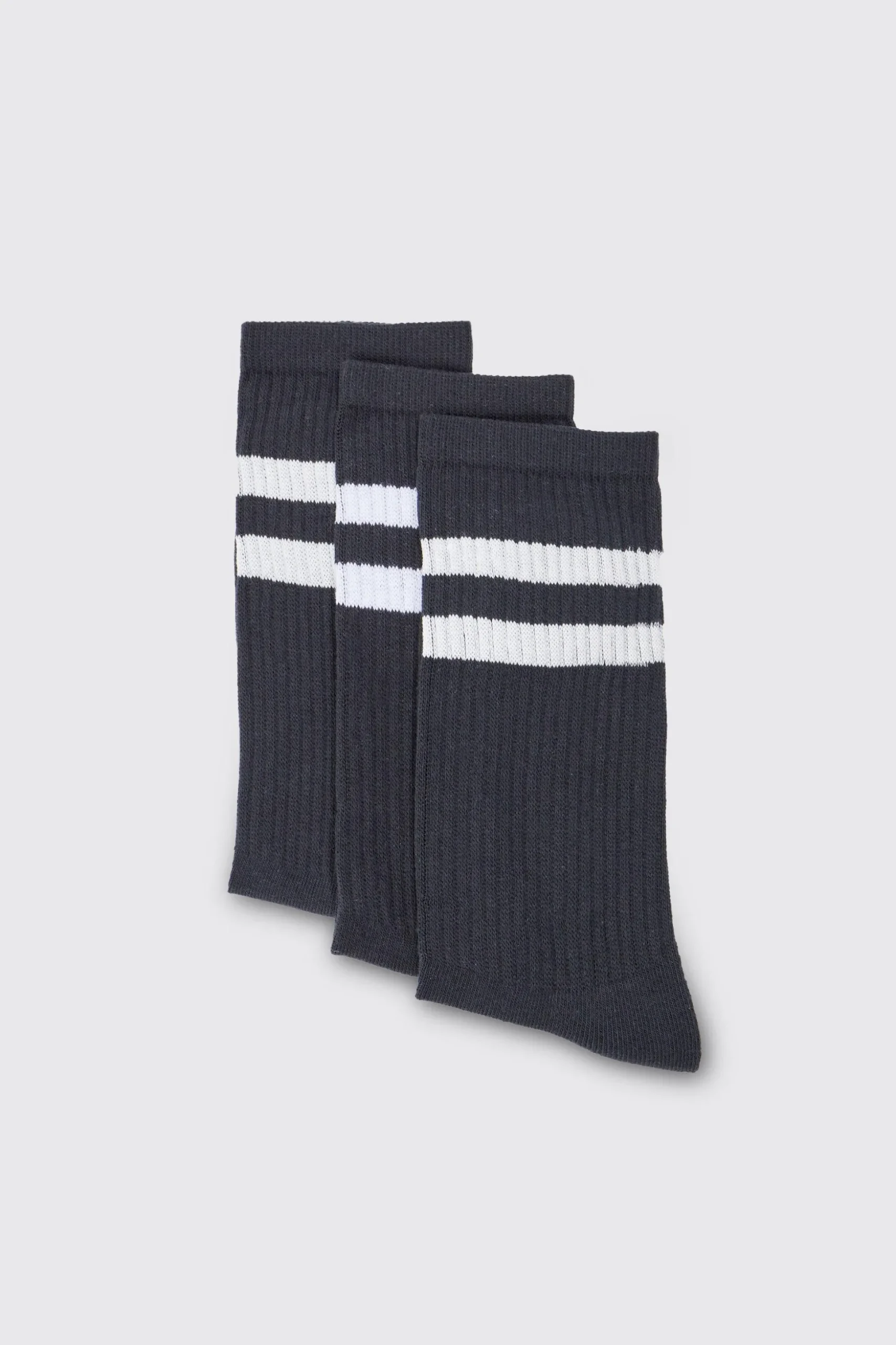 3 Pack Sport Stripe Socks | BoohooMAN UK