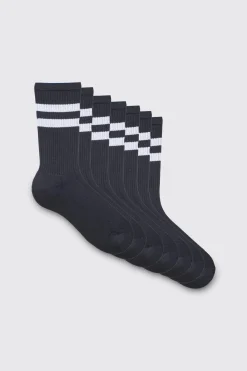 5 Pack Sport Stripe Socks | BoohooMAN UK