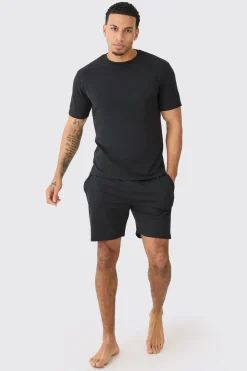 2 Pack T-shirt & Short Lounge Set | BoohooMAN UK