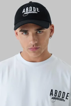 Abode Embroidered Trucker Cap | BoohooMAN UK