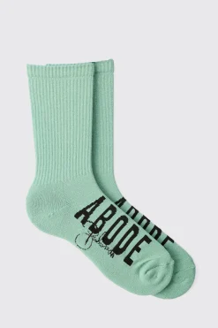 Abode Jacquard Socks | BoohooMAN UK